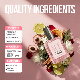 ALT. FRAGRANCES Dream Chaser packaging with floral design