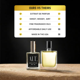 ALT. FRAGRANCES Executive No. 26 perfume bottle with background