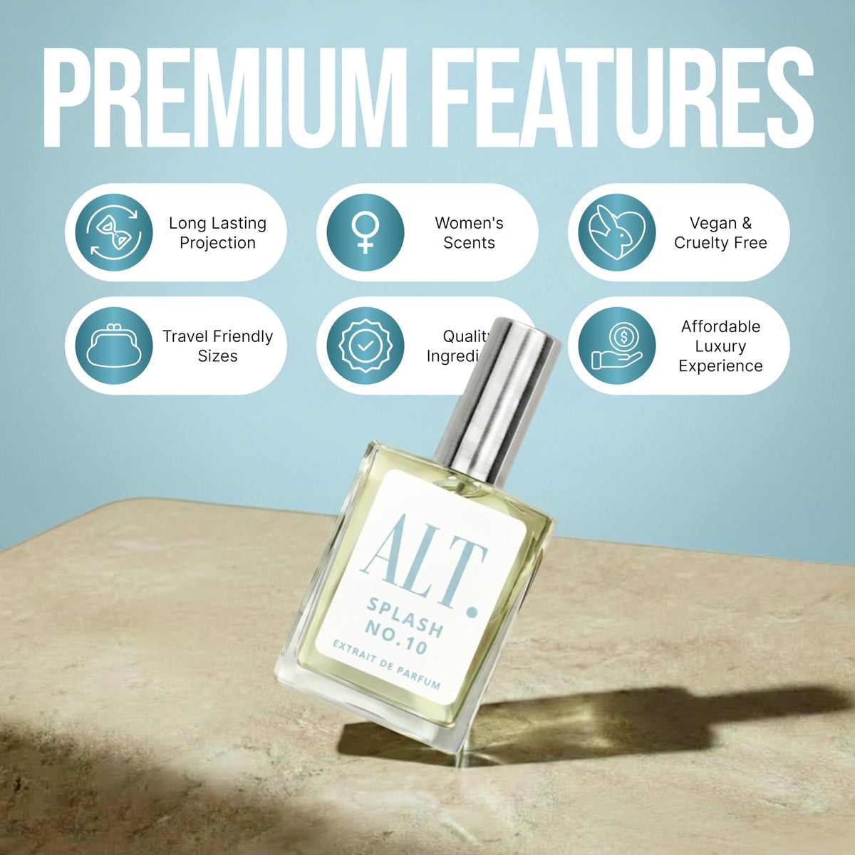 ALT. FRAGRANCES Splash Eau de Parfum 60ml close-up of sprayer