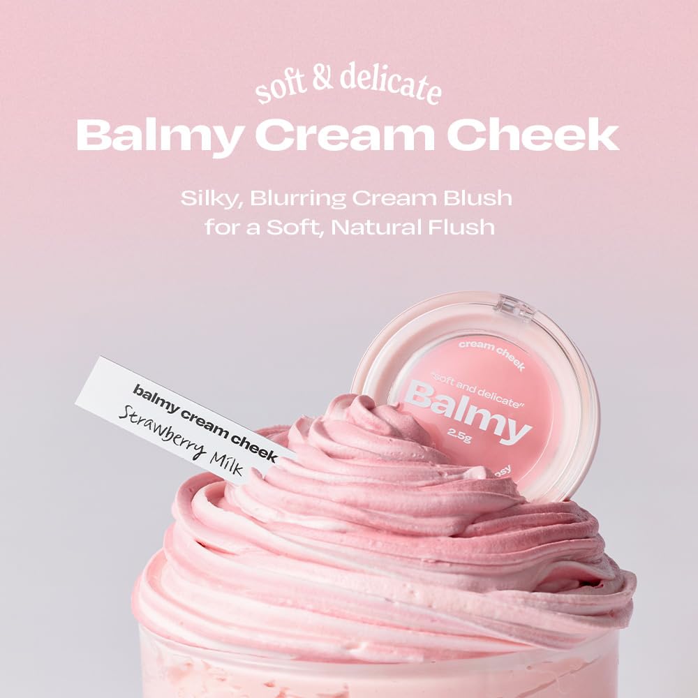 alternativestereo Balmy Cream Cheek Blush No.5 Tender Rose application with brush