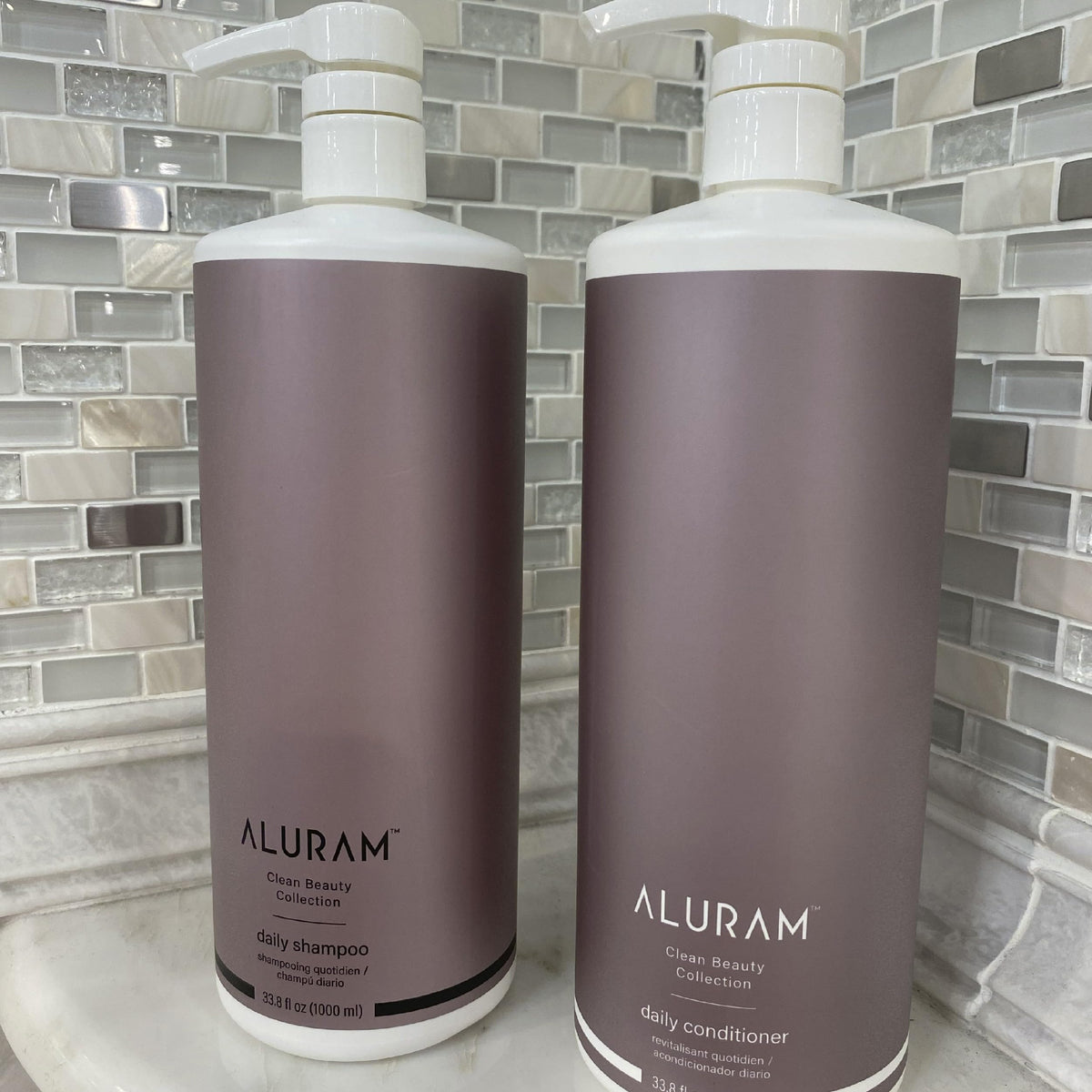ALURAM Coconut Water Daily Shampoo 33.8 Fl Oz back view