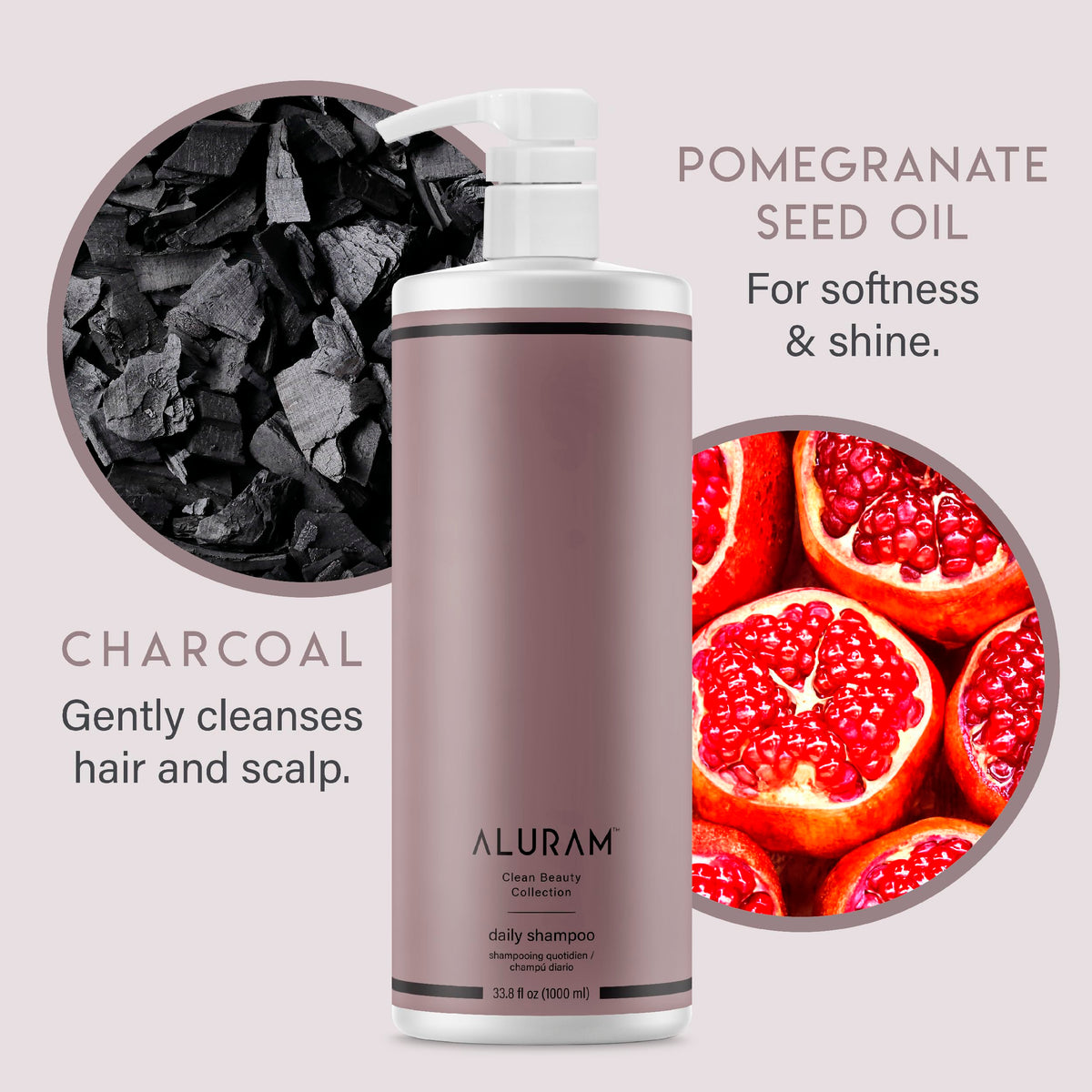 ALURAM Coconut Water Daily Shampoo 33.8 Fl Oz with pump