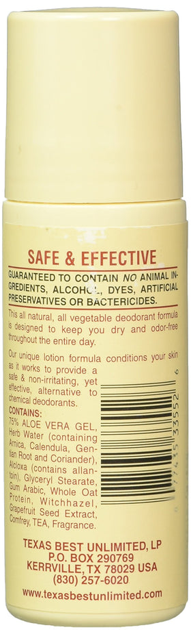 Alvera Aloe and Almonds Roll-On Deodorant close-up of roll-on applicator