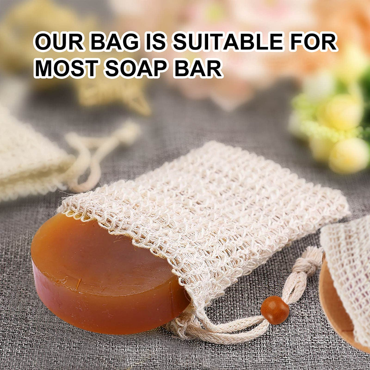 AMAHOMESA soap saver bag with soap inside