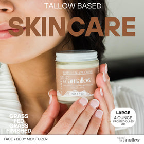 Amallow Beef Tallow Moisturiser 4 FL. oz. Vanilla Latte top view