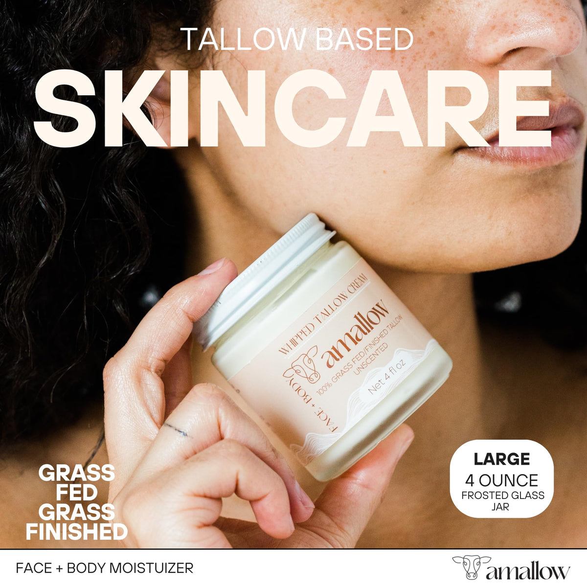Amallow Beef Tallow Moisturiser unscented packaging