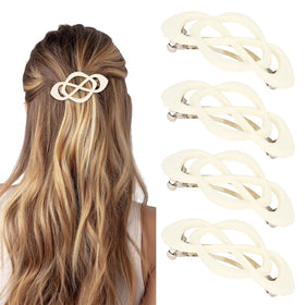 Amariver hair barrettes beige pack front view