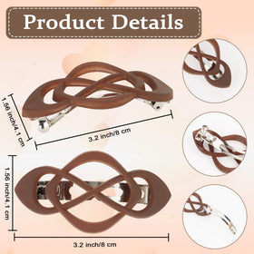Amariver Vintage French Barrette Clips showing unique crossover design