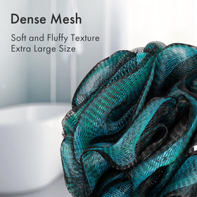 AmazerBath Charcoal Loofah Sponge in Gray front view