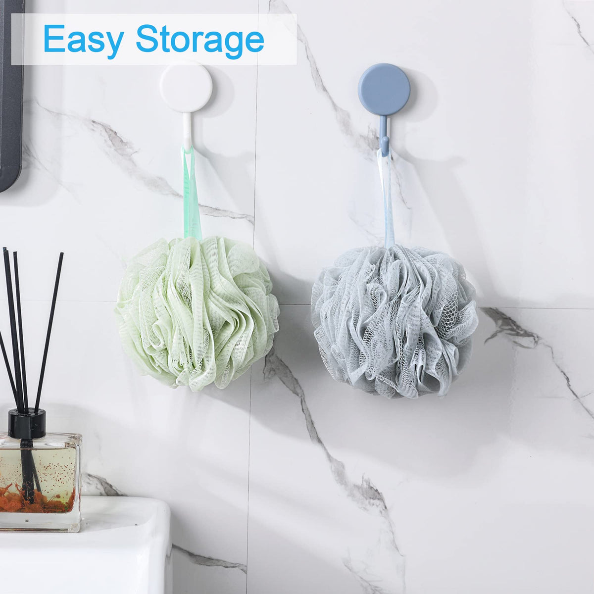 AmazerBath loofah sponge pack with four elegant colours