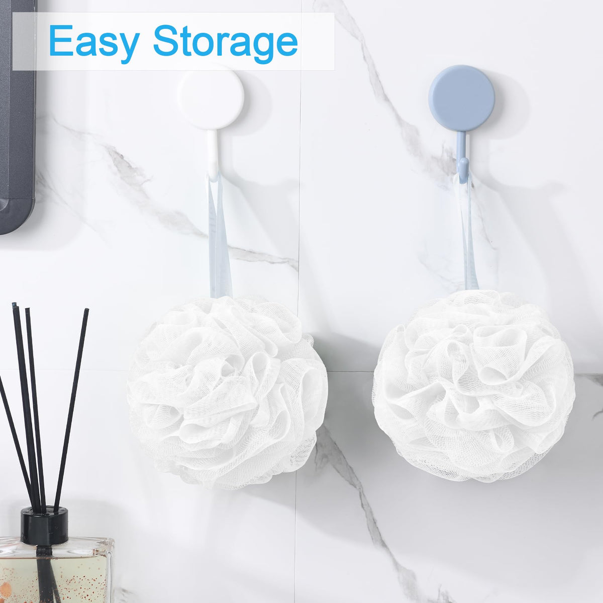 AmazerBath Loofah Sponge showing foaming effect in use