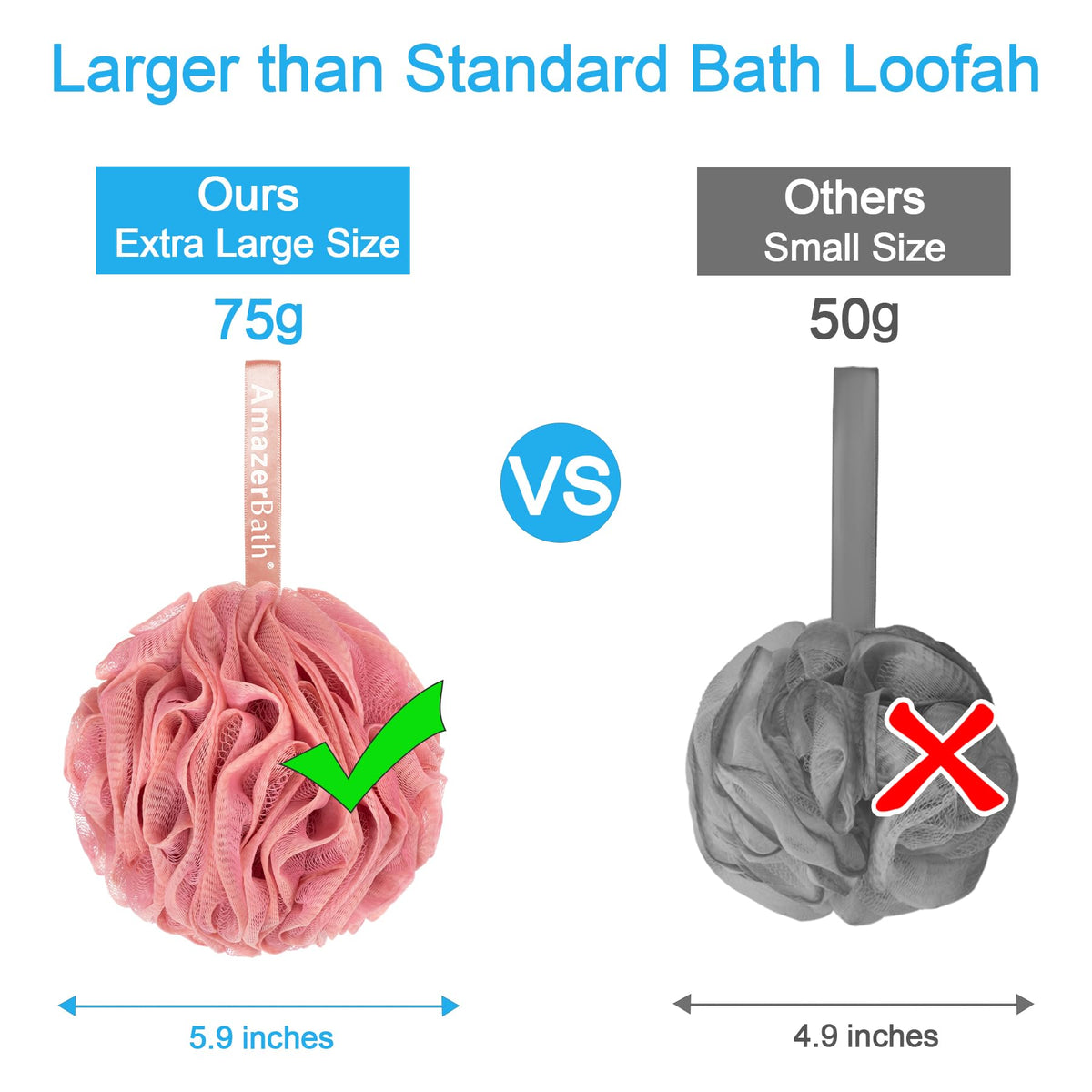 AmazerBath Loofah Sponge with body wash for foaming effect