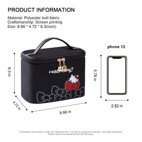 AmBealla makeup bag in a playful cartoon style with vibrant patterns