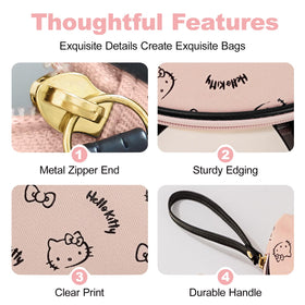 AmBealla Travel Makeup Bag back view highlighting high quality fabric