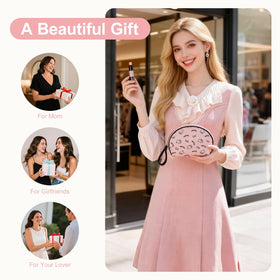 AmBealla Travel Makeup Bag open view demonstrating spacious interior