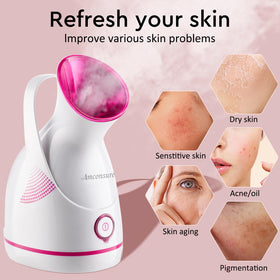 Amconsure Facial Steamer in bathroom setting