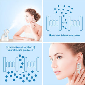 Amconsure Facial Steamer in bathroom setting