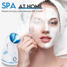 Amconsure Facial Steamer side view showing mist