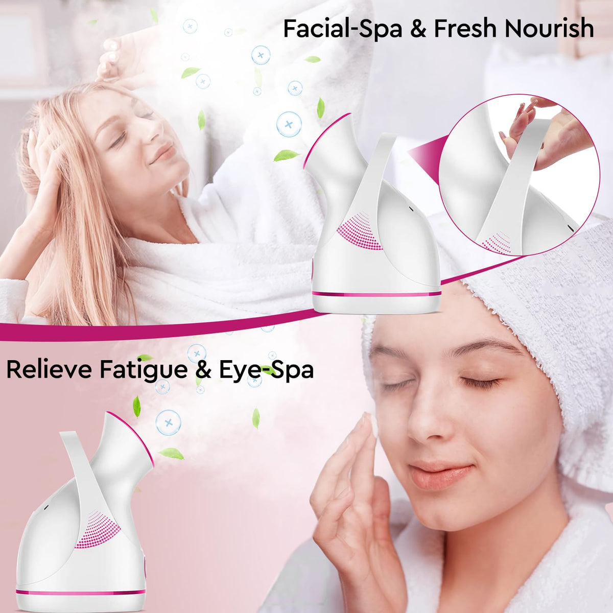 Amconsure Facial Steamer user enjoying steaming session