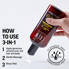 AMERICAN CREW 3-in-1 Shampoo & Body Wash application on skin