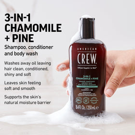 AMERICAN CREW 3-in-1 Shampoo & Body Wash Chamomile & Pine side view