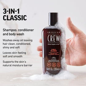 AMERICAN CREW 3-in-1 Shampoo & Body Wash Classic side view