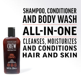 AMERICAN CREW 3-in-1 Shampoo, Conditioner & Body Wash back view