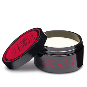 AMERICAN CREW Cream Pomade on a bathroom counter
