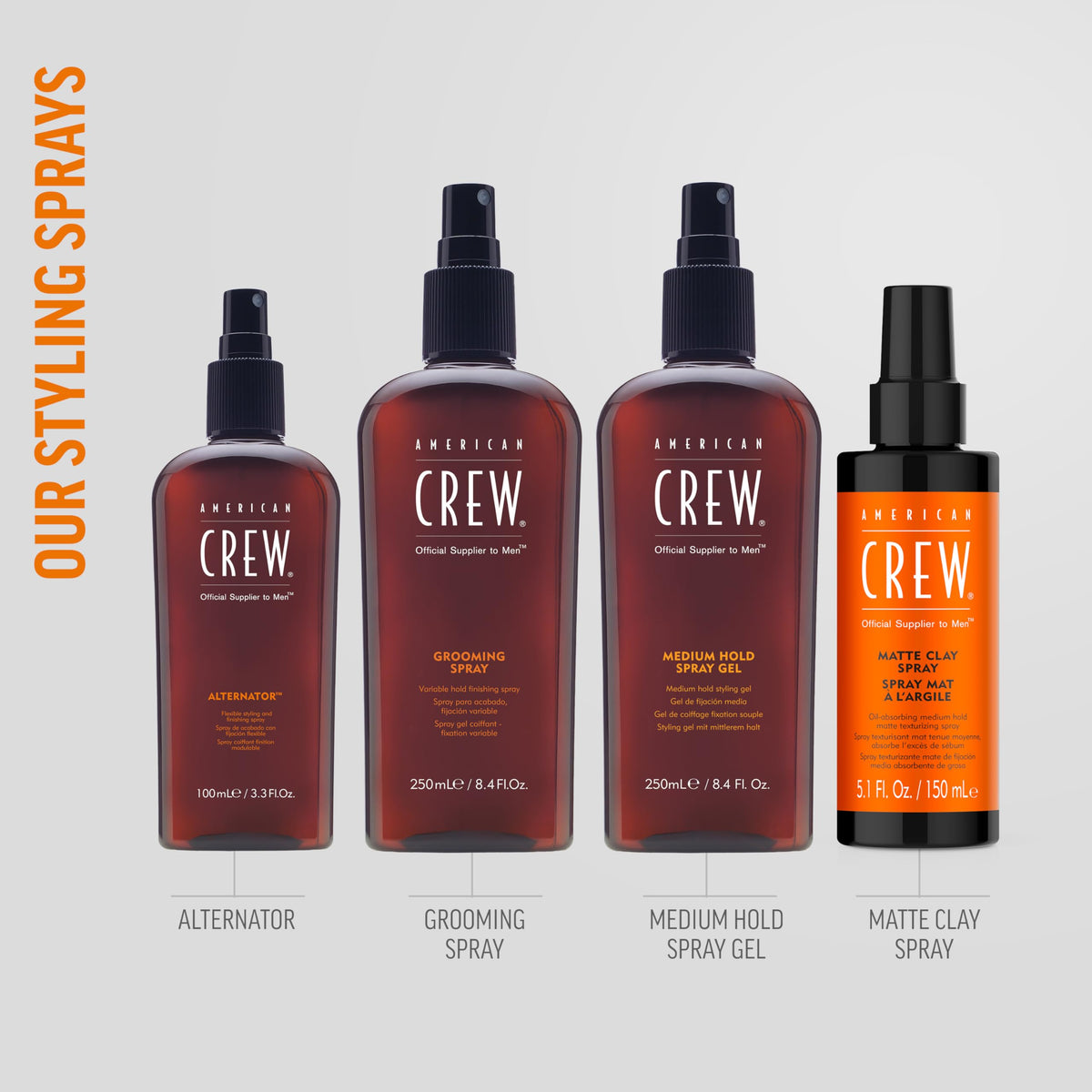 AMERICAN CREW Grooming Spray with styling tools