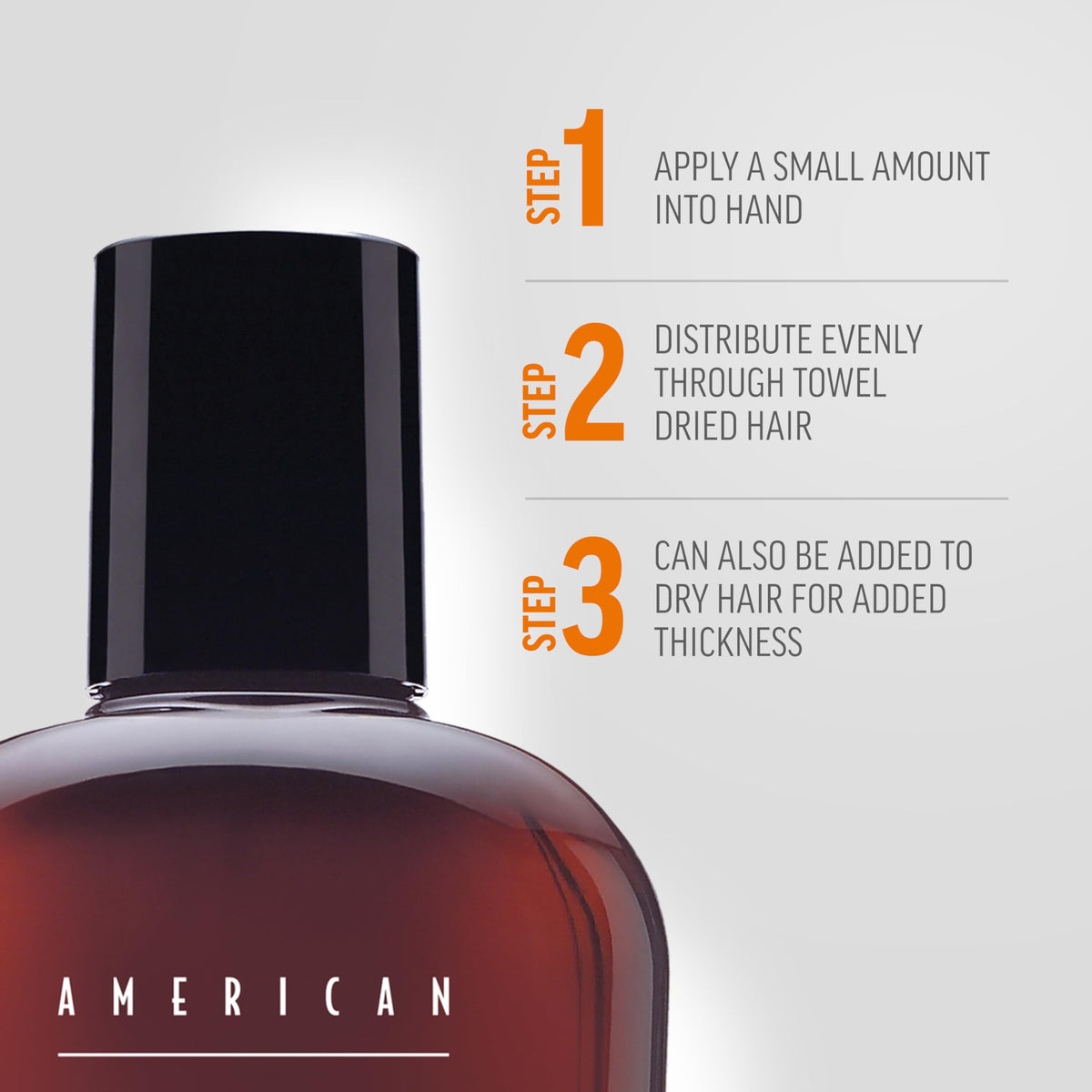 AMERICAN CREW Men's Light Hold Texture Lotion applied to hair