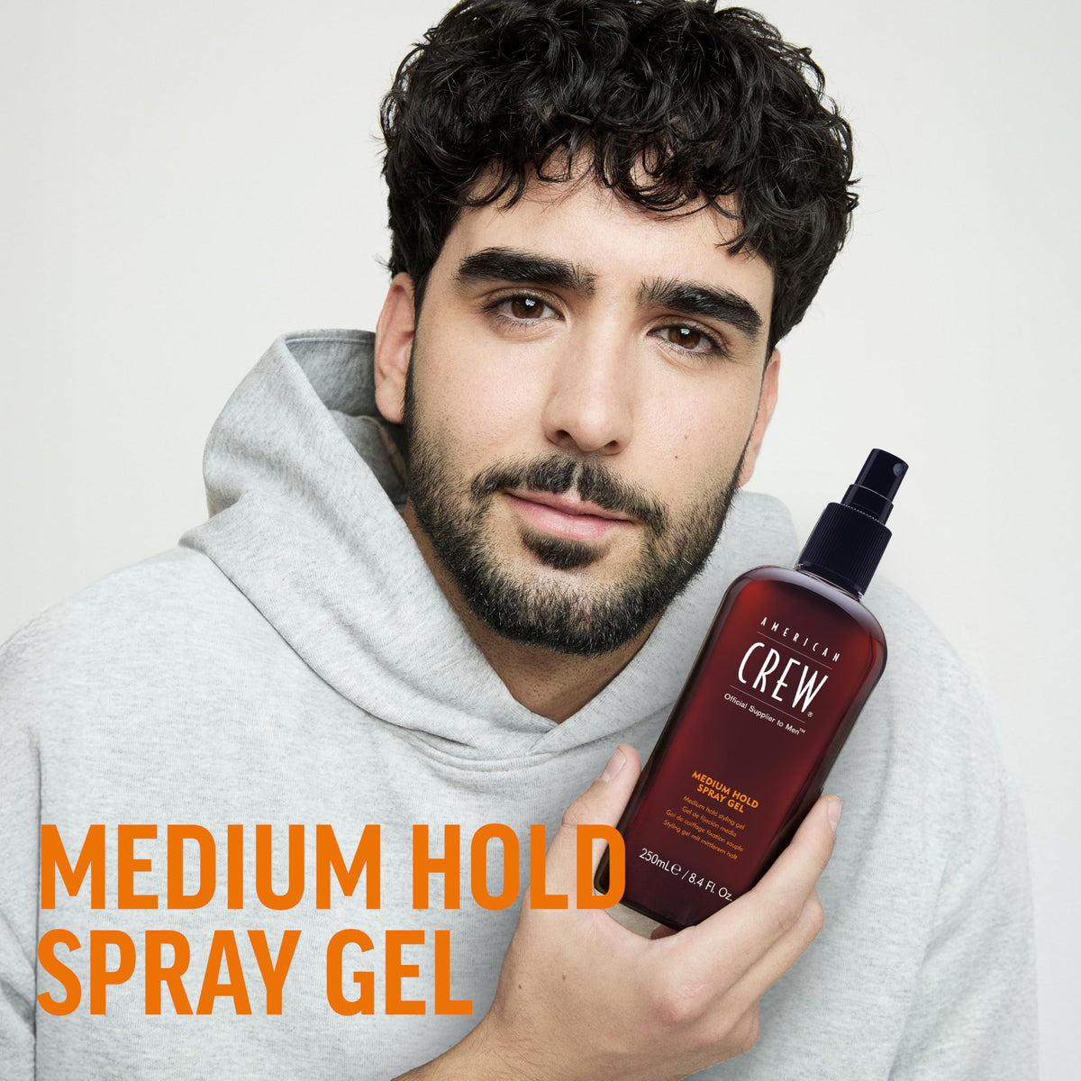AMERICAN CREW Men's Spray Gel back view with ingredient list