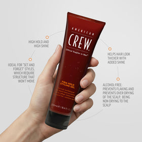 AMERICAN CREW Men's Styling Gel application on hair