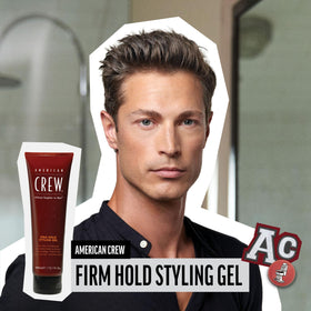 AMERICAN CREW Men's Styling Gel high shine finish on styled hair