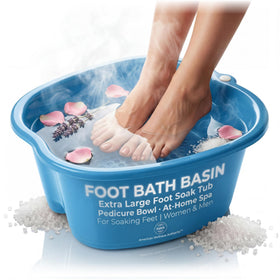 American Wellness Authority extra large foot soaking tub in blue