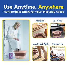 American Wellness Authority Foot Soaking Tub with water and massage nodes