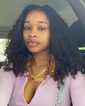 Amicalite Burmese Curly Human Hair Bundles 16 inch close-up