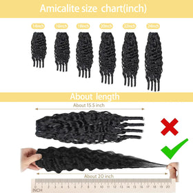 Amicalite Burmese Curly Human Hair Bundles displayed on a model