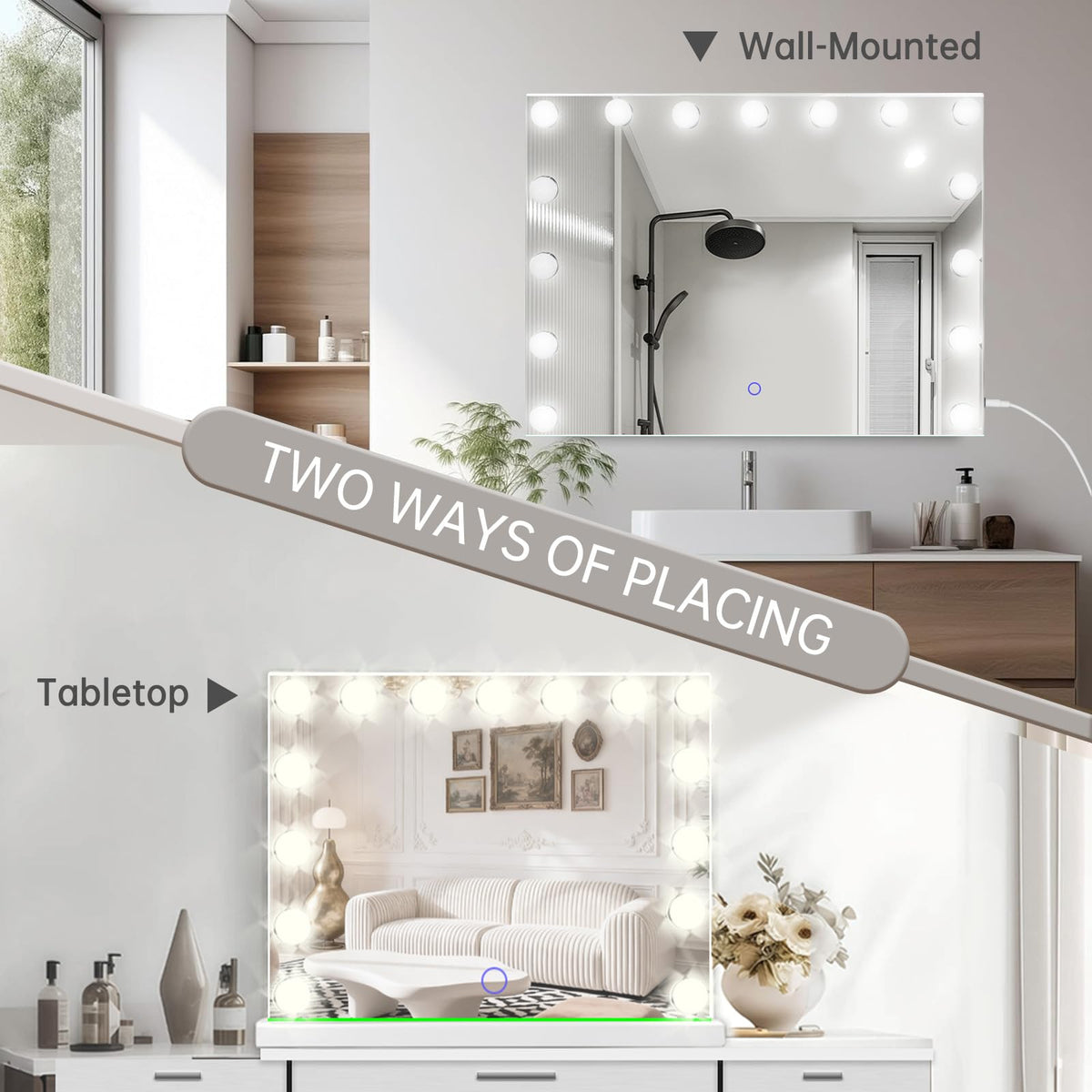 Amifiy Vanity Mirror with cool light setting