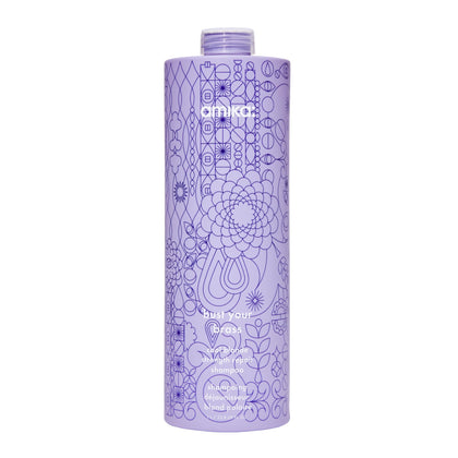 Amika Bust Your Brass Cool Blonde Shampoo 1000ml front view
