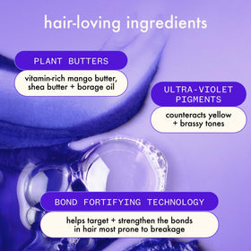 Amika Bust Your Brass Cool Blonde Shampoo 1000ml with ingredients list