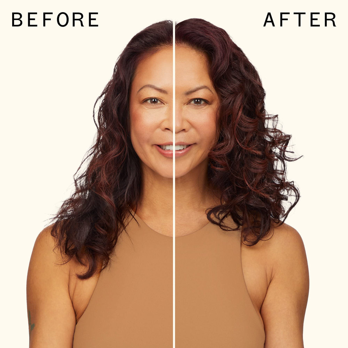Amika Curl Corps Defining Cream application on curly hair