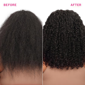 Amika Forget Frizz Anti-Frizz Shampoo 275ml in a bathroom setting