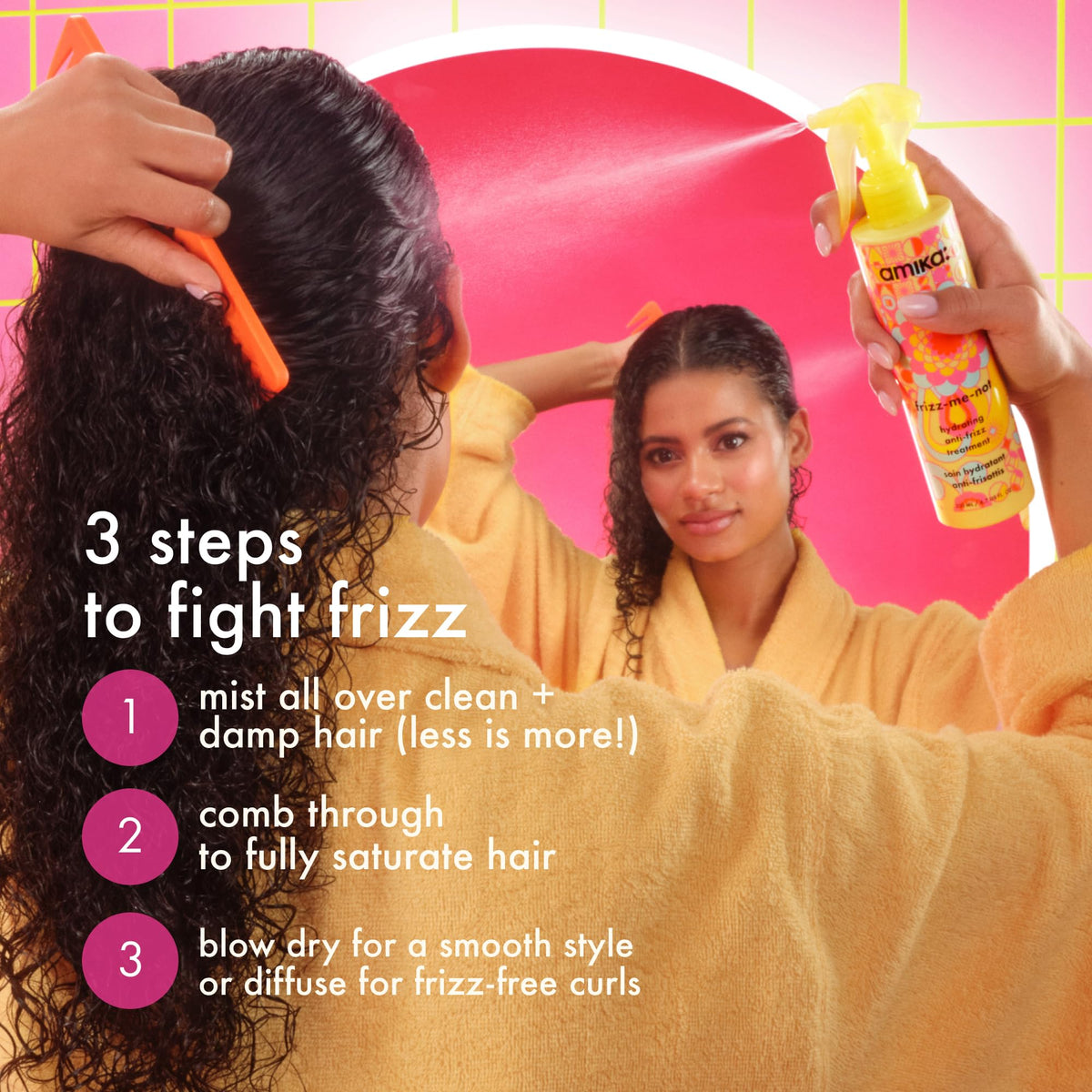 Amika Frizz-Me-Not Hydrating Anti-Frizz 60ml packaging