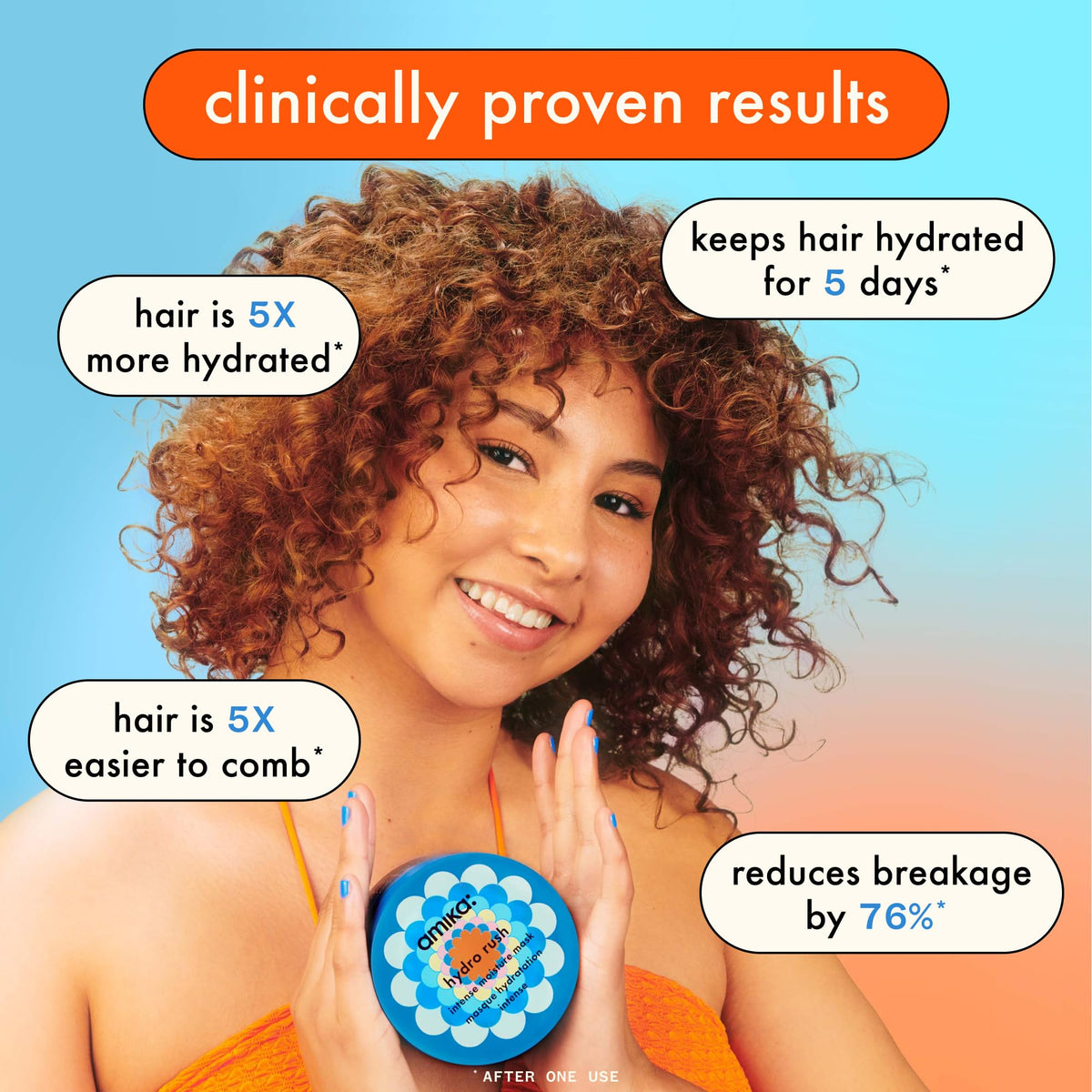 Amika Hydro Rush Intense Moisture Mask texture close-up