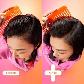 Amika Perk Up Plus Dry Shampoo 5.3oz on bathroom shelf