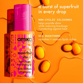 Amika Superfruit Star Hair Oil 20ml side view