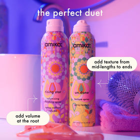 Amika un.done Volume and Matte Texture Spray 2.5oz texture demonstration