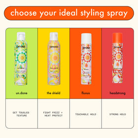 Amika un.done Volume and Matte Texture Spray 2.5oz with hair styling tools