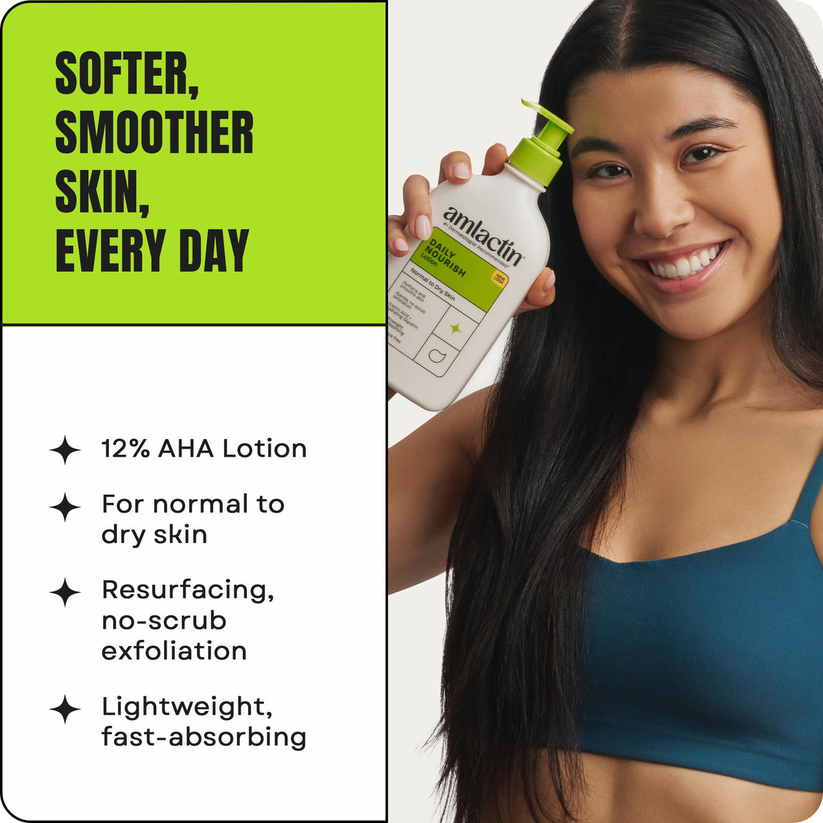 AmLactin Daily Nourish Body Lotion pump dispenser