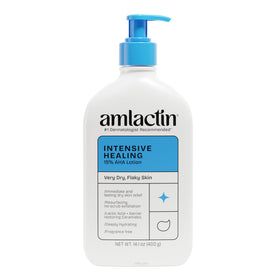 AmLactin Intensive Healing Body Lotion front view with pump
